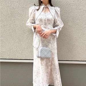 🚫SOLD🚫 SNIDEL Sustainable Decolette Puff Sleeve Maxi Dress